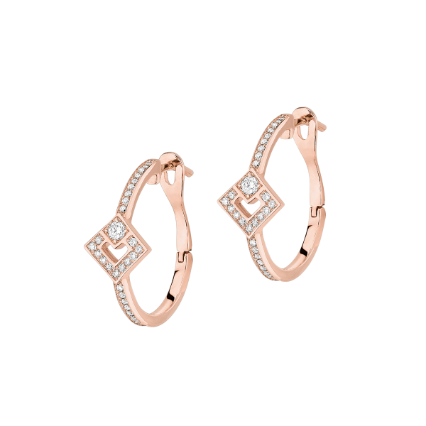 Eclat Earrings Pink gold 6mm