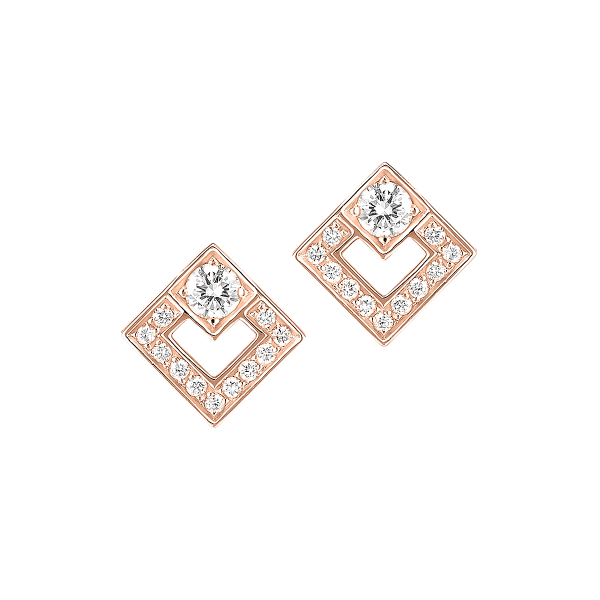 Eclat Earrings Pink gold 8mm