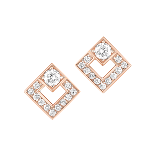 Eclat Earrings Pink gold 10mm