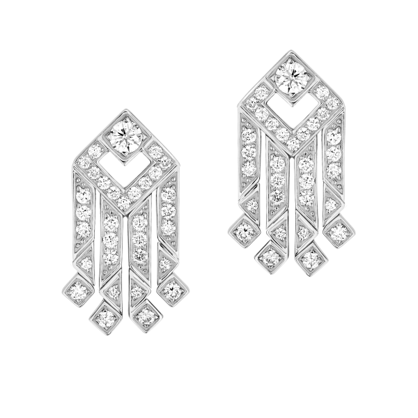 Eclat Earrings White gold 8mm