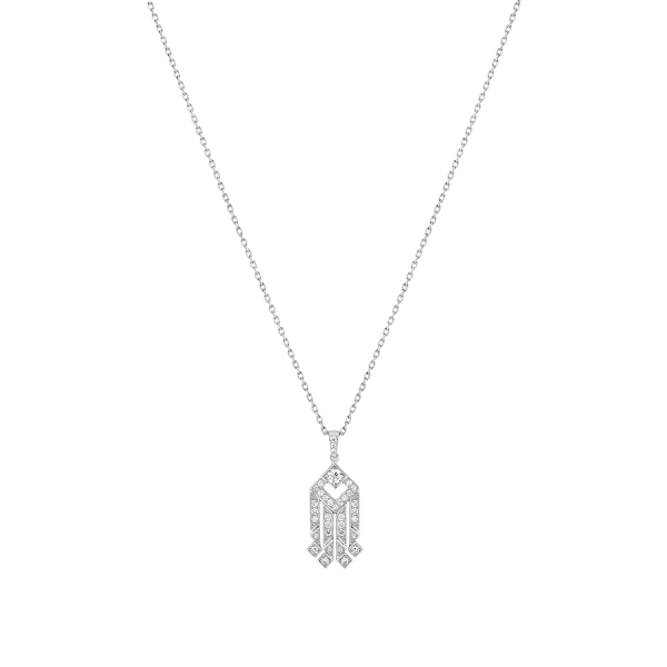 Eclat Pendant  White gold 3cm long