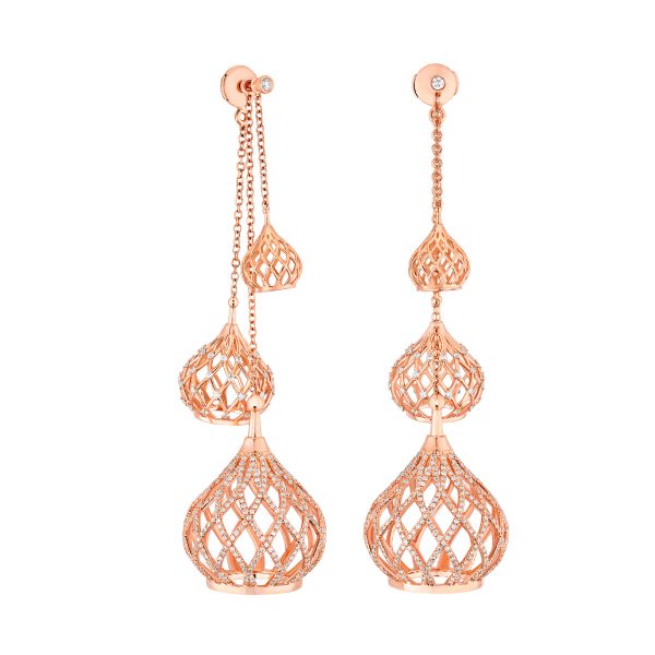 Let Me Out Earrings Pink gold S/M/L