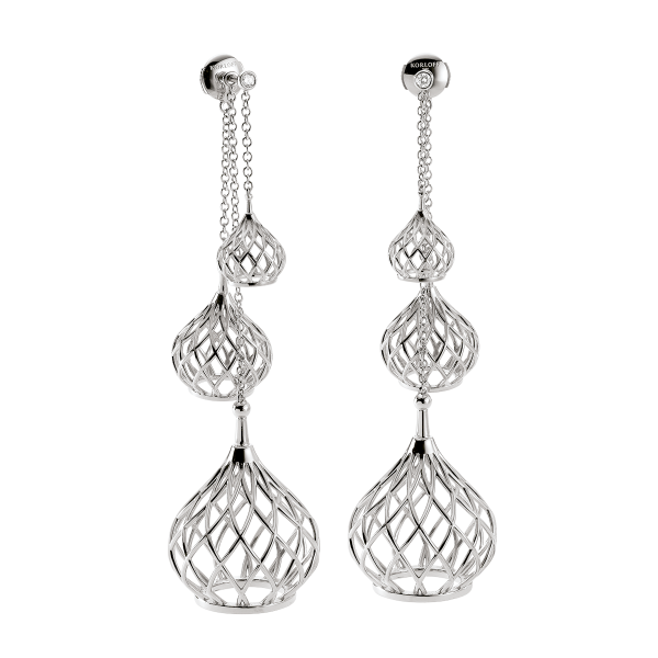 Let Me Out Earrings White gold S/M/L