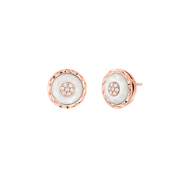 Saint-Petersbourg Earrings Pink gold 9mm