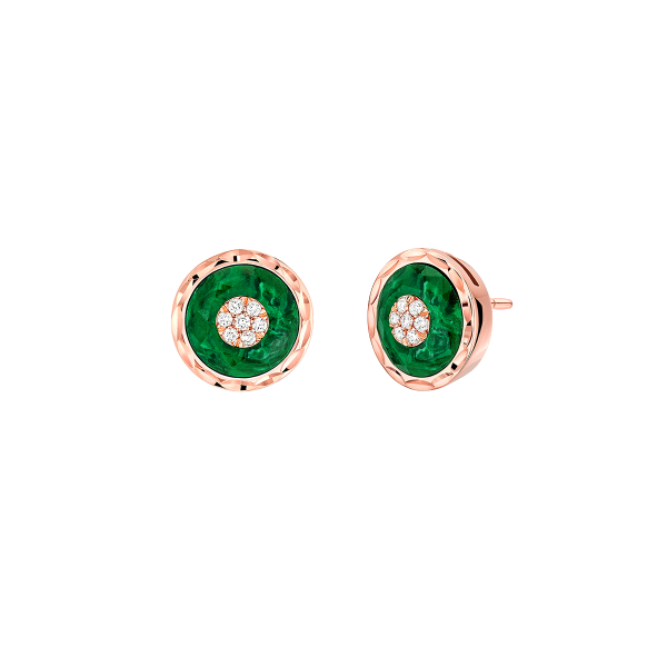 Saint-Petersbourg Earrings Pink gold 9mm