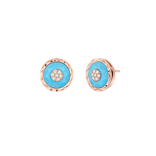 Saint-Petersbourg Earrings Pink gold 9mm