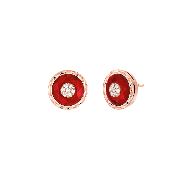 Saint-Petersbourg Earrings Pink gold 9mm