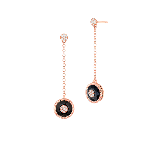 Saint-Petersbourg Earrings Pink gold 9mm