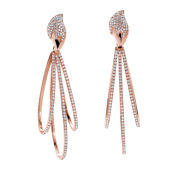 Volte Face Earrings Pink gold